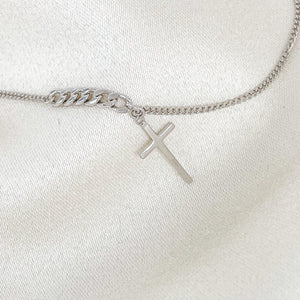 Silver Cross Necklace - Dos Nueve Studio