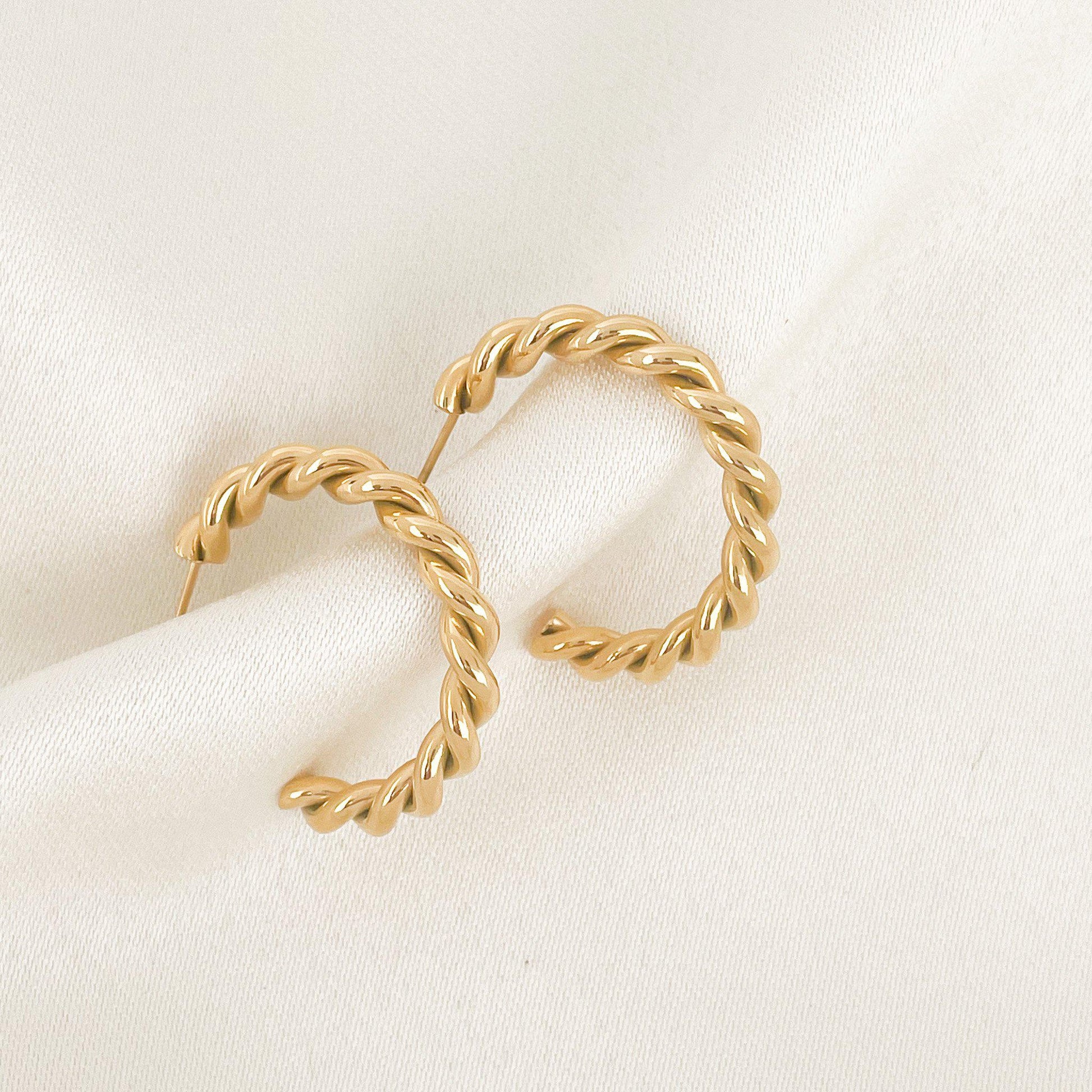 Twist Hoop Earrings - Dos Nueve Studio