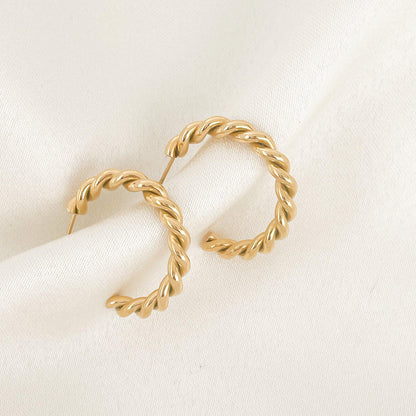 Twist Hoop Earrings - Dos Nueve Studio
