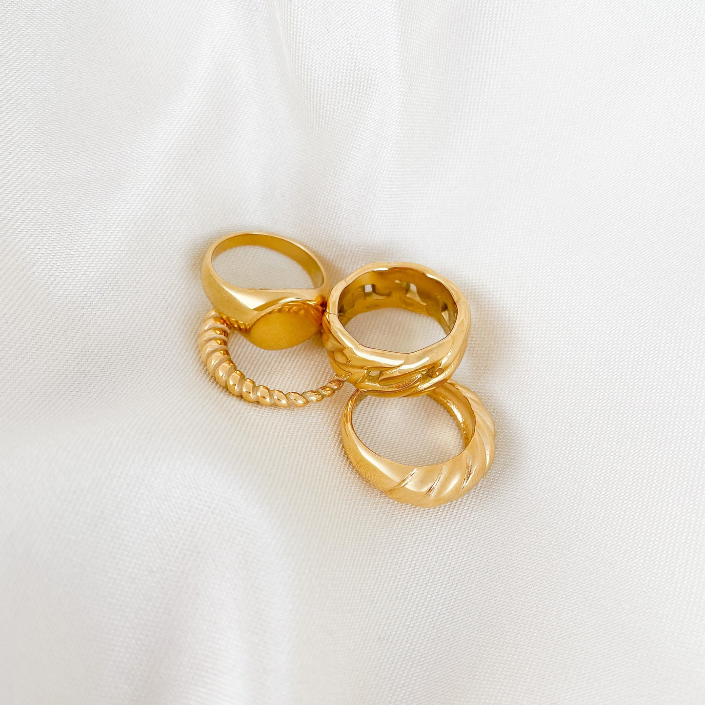 18k Gold Dainty Twist Band Ring, Real Gold Stackable Twist Rope Ring, Gold Braided Twist Ring, Gold Twist Ring 