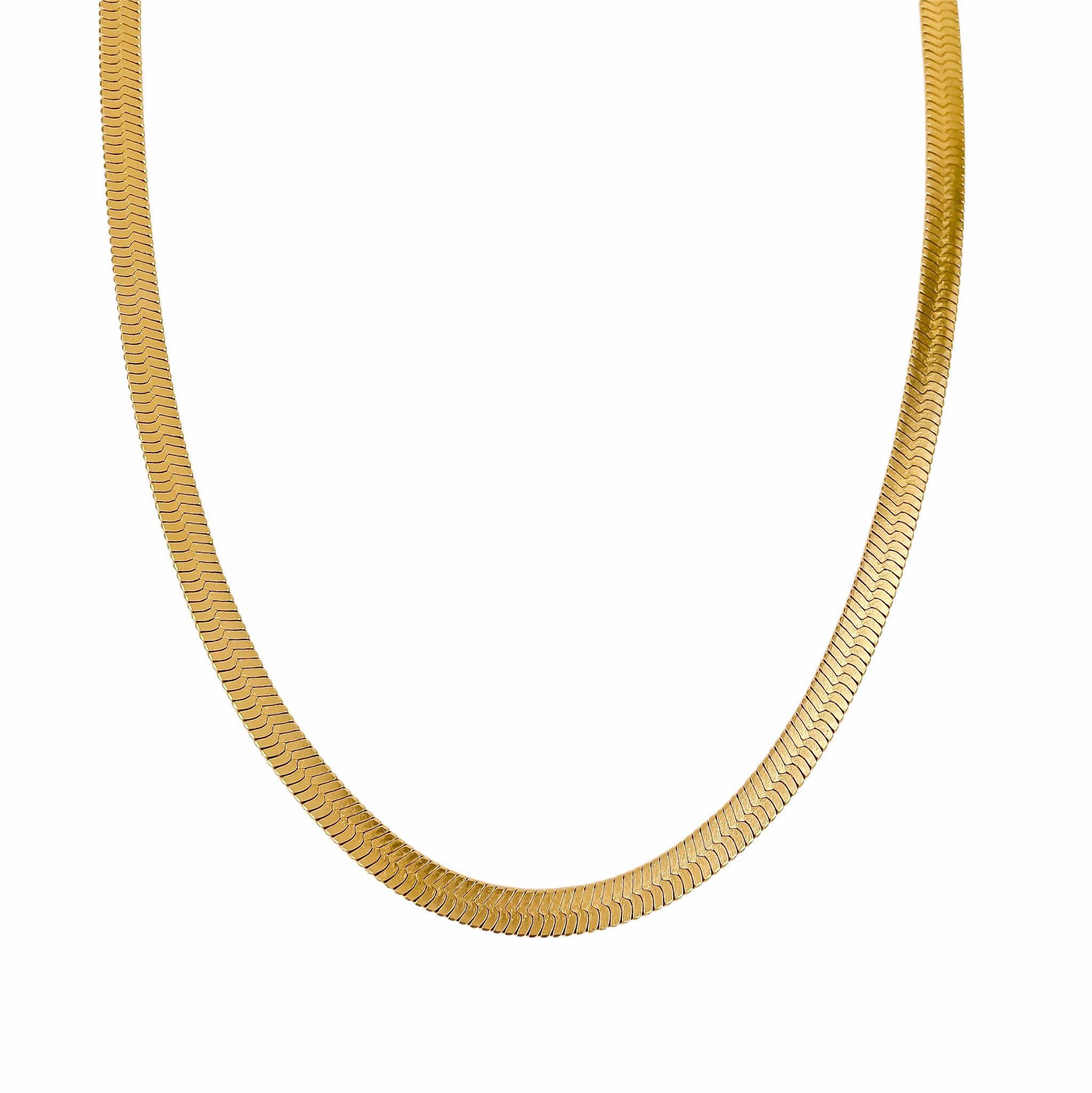 Herringbone Chain Necklace - Dos Nueve Studio