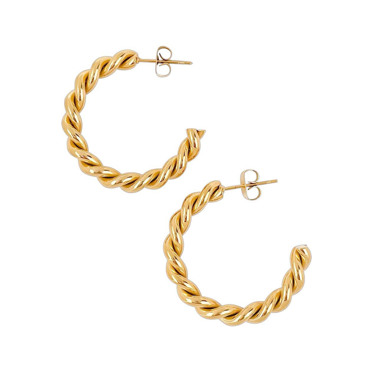 Twist Hoop Earrings - Dos Nueve Studio